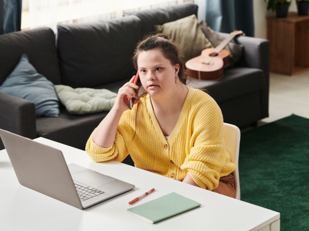 young woman talking on a cell phone