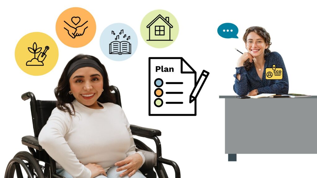person discussing ideas for Life Plan with care manager